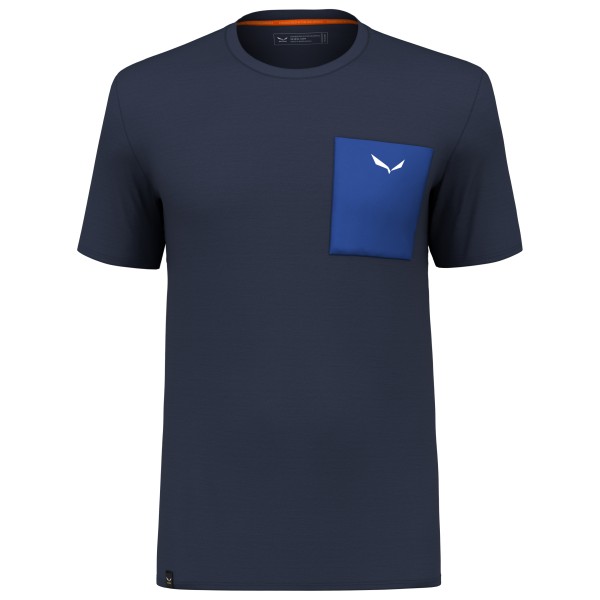 Salewa  Pure Logo Pocket AM - Sportshirt, blauw