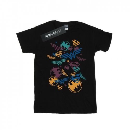 DC Comics Justice League katoenen T-shirt met drijvende iconen voor meisjes