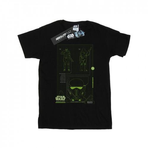 Star Wars Girls Rogue One Death Trooper schematisch katoenen T-shirt