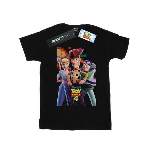 Disney Girls Toy Story 4 Buzz Woody en Bo Peep poster katoenen T-shirt