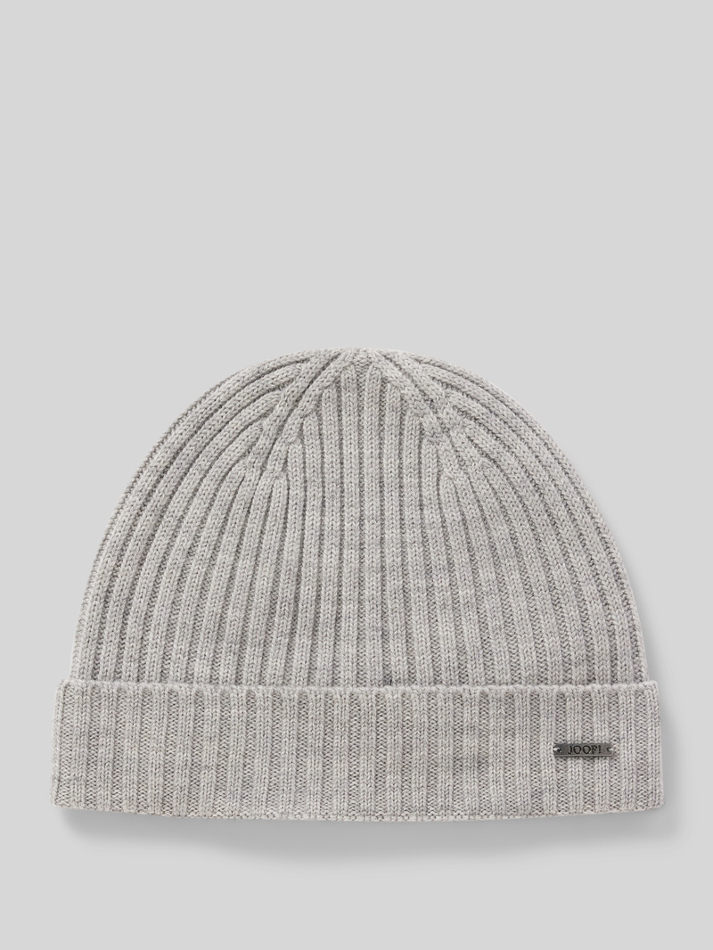 JOOP! Collection Beanie van wol met labeldetail, model 'FRANCIS'