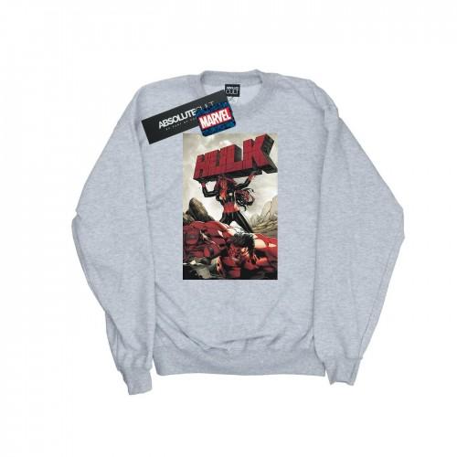 Marvel Boys rood Hulk Cover-sweatshirt