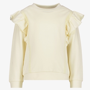 TwoDay meisjes sweater met ruches beige