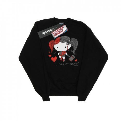 DC Comics Girls Justice League I Love My Puddin'-sweatshirt