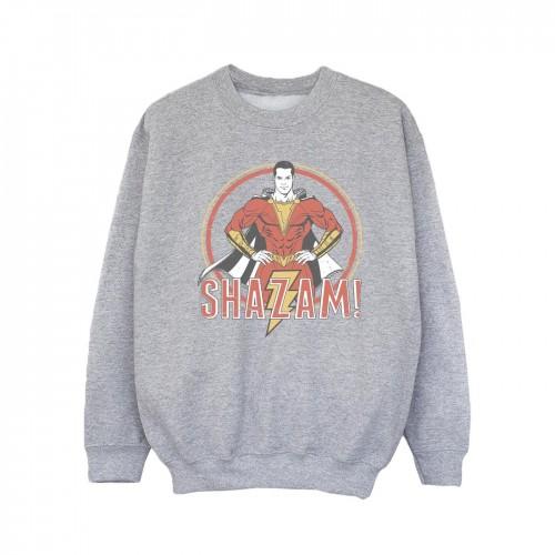 DC Comics Girls Shazam Retro Circle Distressed sweatshirt