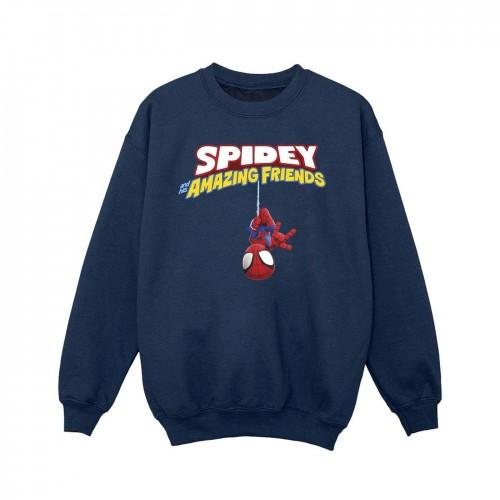 Marvel Girls Spider-Man ondersteboven hangend sweatshirt