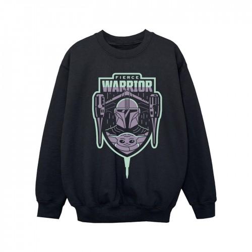 Star Wars Girls The Mandalorian Fierce Warrior Patch-sweatshirt