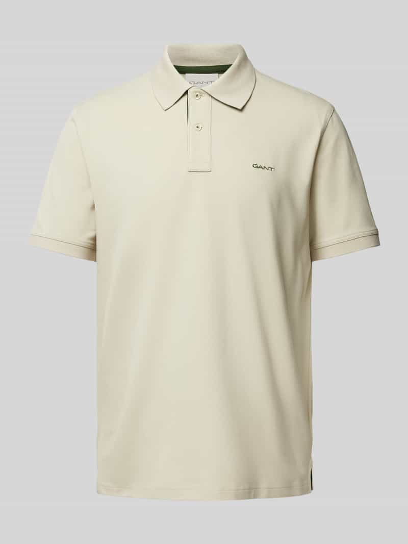 Gant Regular fit poloshirt met labelstitching