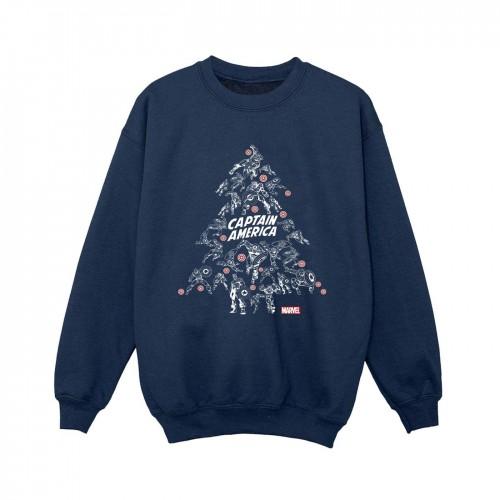 Marvel Boys Captain America kerstboomsweater