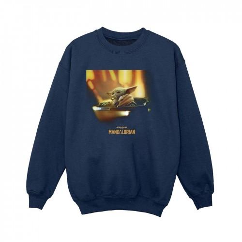 Star Wars Boys The Mandalorian Grogu geschilderd sweatshirt