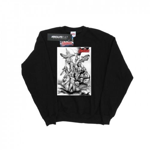 Marvel Heren Avengers Assemble Team Sketch Sweatshirt