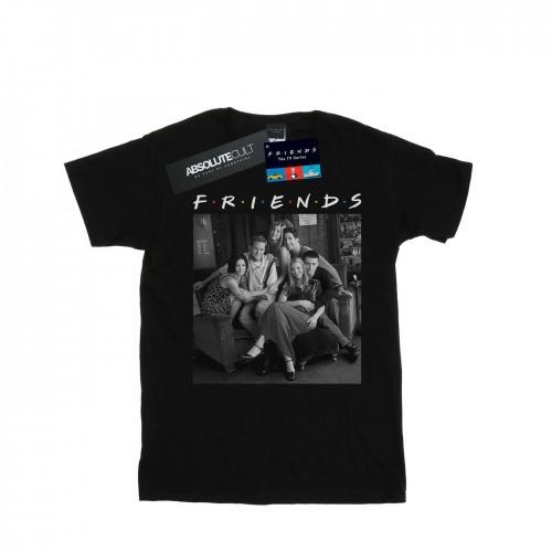 Friends Vrienden meisjes zwart-wit foto katoenen T-shirt