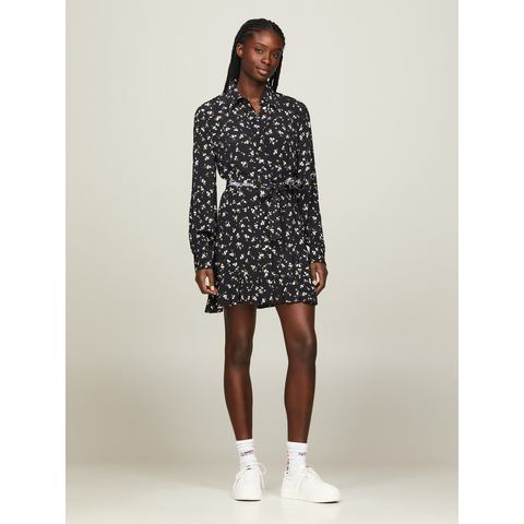 TOMMY JEANS Shirtjurk TJW MINI FLORAL BELTED DRESS EXT