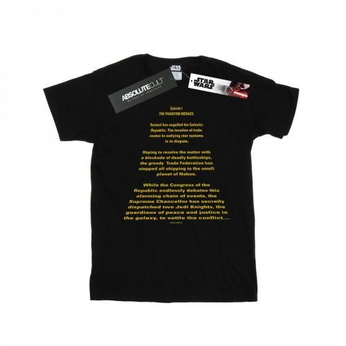 Star Wars Boys The Phantom Menace Opening Crawl T-shirt