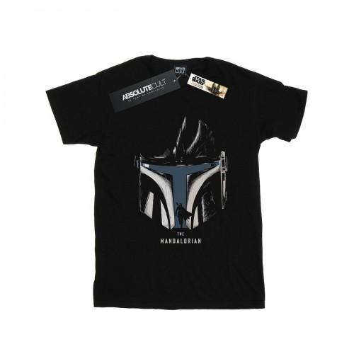 Star Wars Boys The Mandalorian Helmet Silhouette T-Shirt