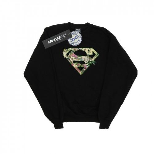 DC Comics Supergirl-sweatshirt met bloemenschild voor meisjes