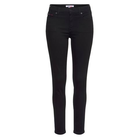 TOMMY JEANS Skinny fit jeans NORA MR SKNY met -logobadge & borduursels