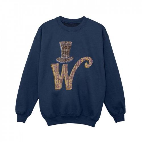 Pertemba FR - Apparel Willy Wonka Boys W-logo hoed sweatshirt