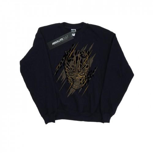 Marvel Boys Black Panther gouden hoofd Sweatshirt