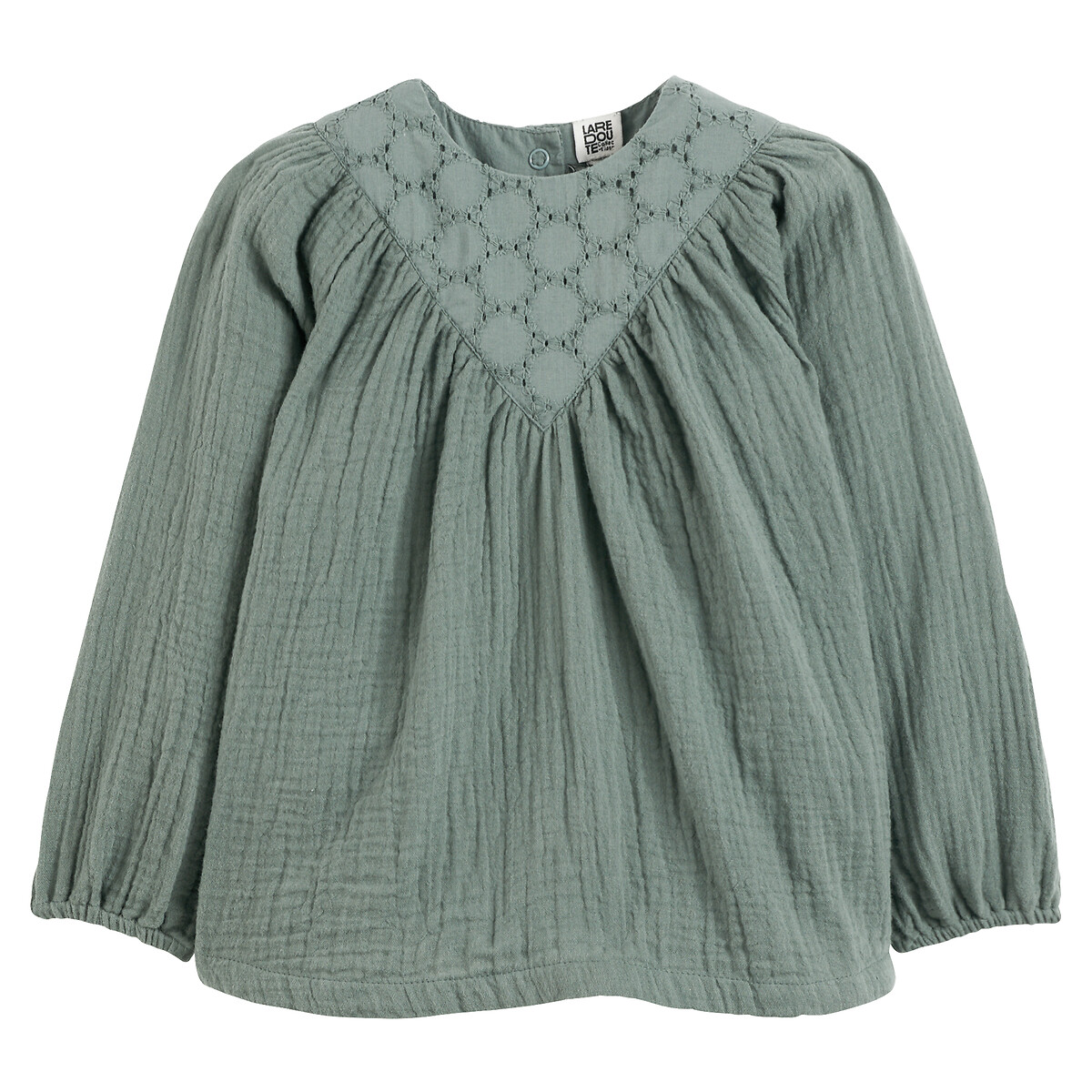 LA REDOUTE COLLECTIONS Blouse in dubbel tetra en Engels kant