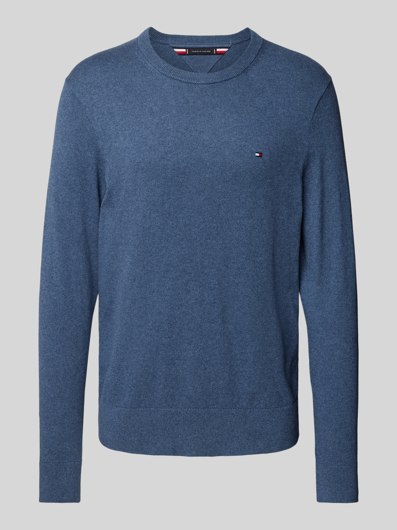 Tommy Hilfiger Gebreide pullover met logostitching, model 'PIMA'