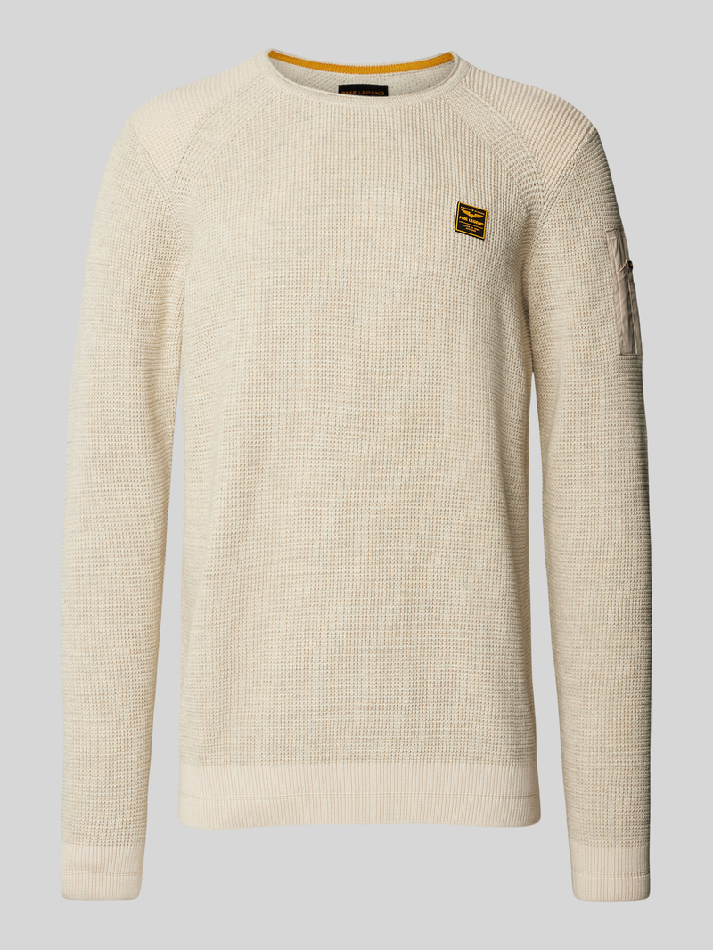 PME Legend Gebreide pullover met labeldetail