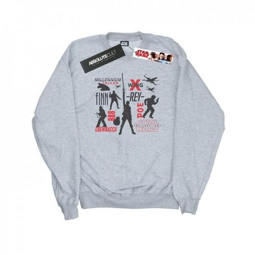 Star Wars Mens The Last Jedi Rebellion Silhouettes Sweatshirt