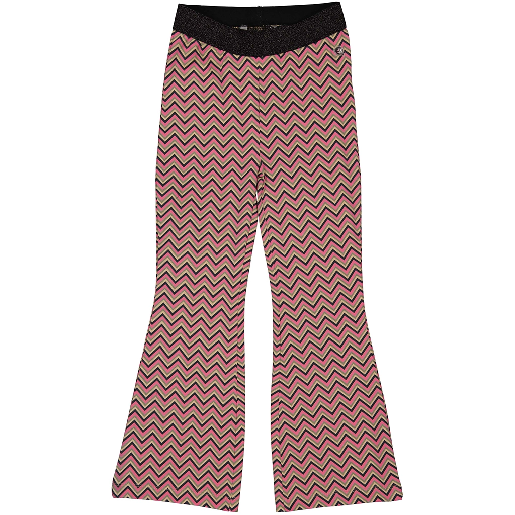 Quapi-collectie Broek flare Zuze (pink graphic)