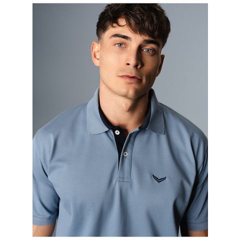 Trigema Poloshirt TRIGEMA Poloshirt met contrasterende elementen (1-delig)