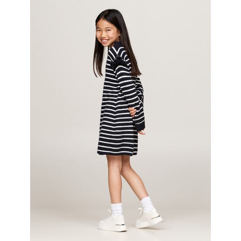 Tommy Hilfiger Gebreide jurk RUFFLE SKATER DRESS LS