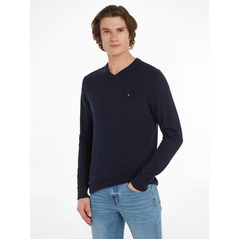 Tommy Hilfiger Trui met V-hals PIMA ORG CTN CASHMERE V NECK