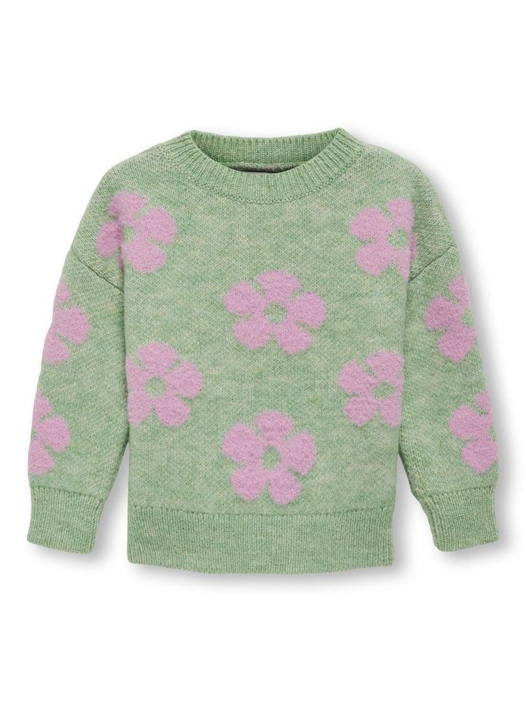 Only Kids Kmgnaja L/s Flower Pullover Knt