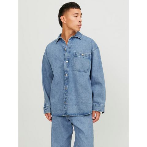 Jack & Jones Overhemd met lange mouwen JORSANTORINI DENIM OVERSHIRT LS SN