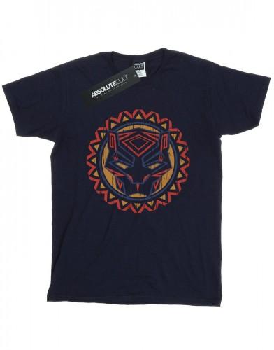 Marvel katoenen T-shirt Black Panther Tribal Panther-icoon voor meisjes