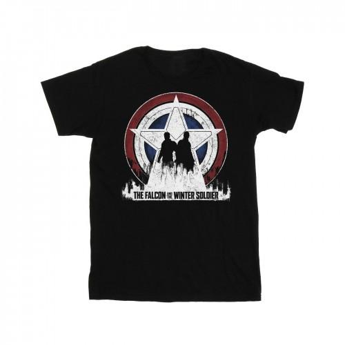 Marvel Girls The Falcon en de Winter Soldier katoenen T-shirt met stersilhouetten