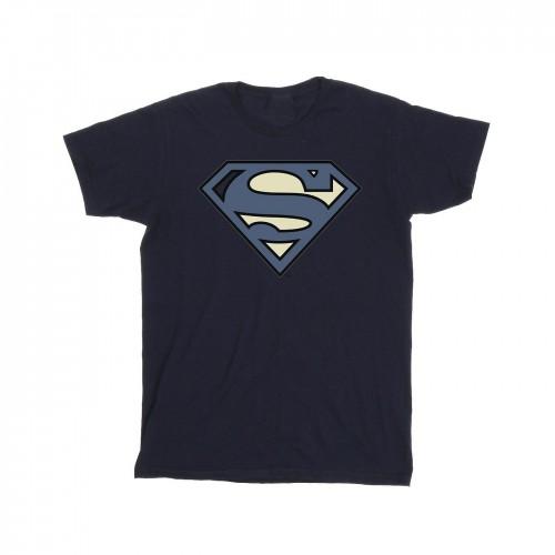 DC Comics Superman katoenen T-shirt met indigoblauw logo voor meisjes