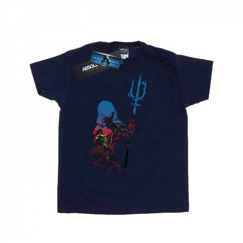 DC Comics meisjes Aquaman Battle silhouet katoenen T-shirt