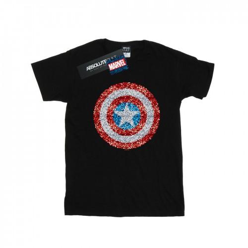 Marvel Boys Captain America Pixelated Shield T-shirt