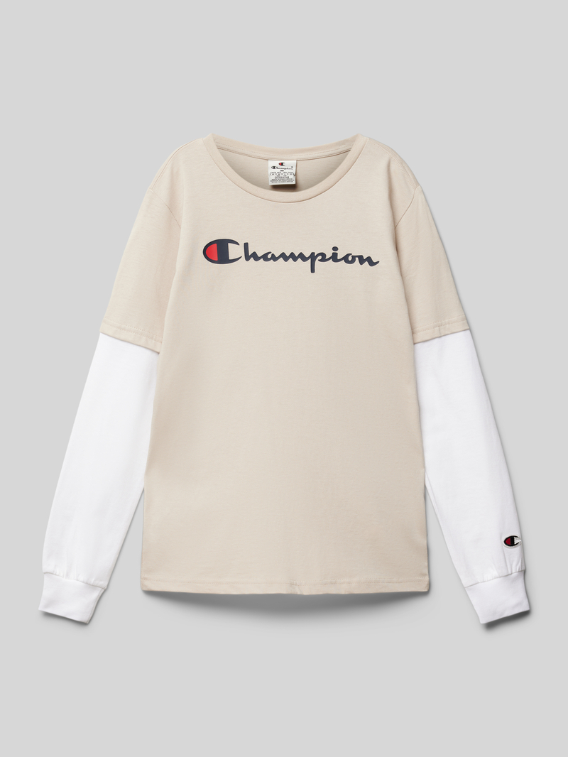 Champion Sweatshirt met labeldetails en ronde hals