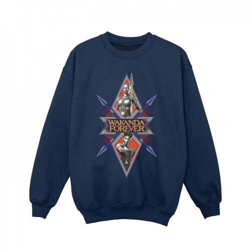 Marvel Girls Wakanda Forever Tribal Spear-sweatshirt op de borst