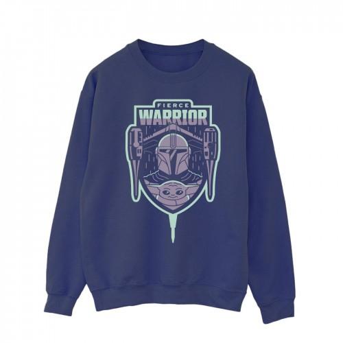 Star Wars Heren The Mandalorian Fierce Warrior Patch Sweatshirt