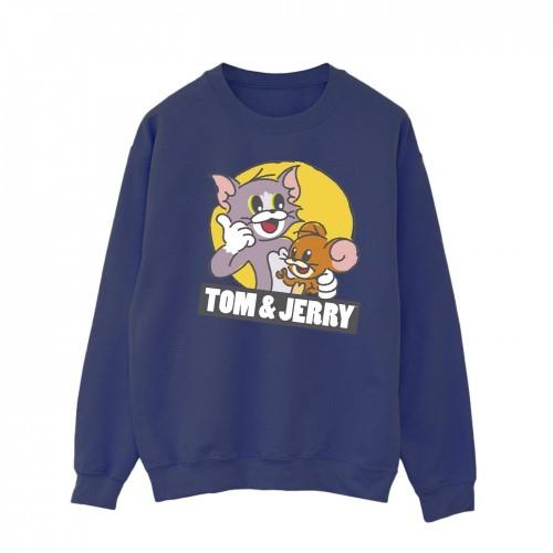 Tom And Jerry Mens Sketch Logo Sweatshirt