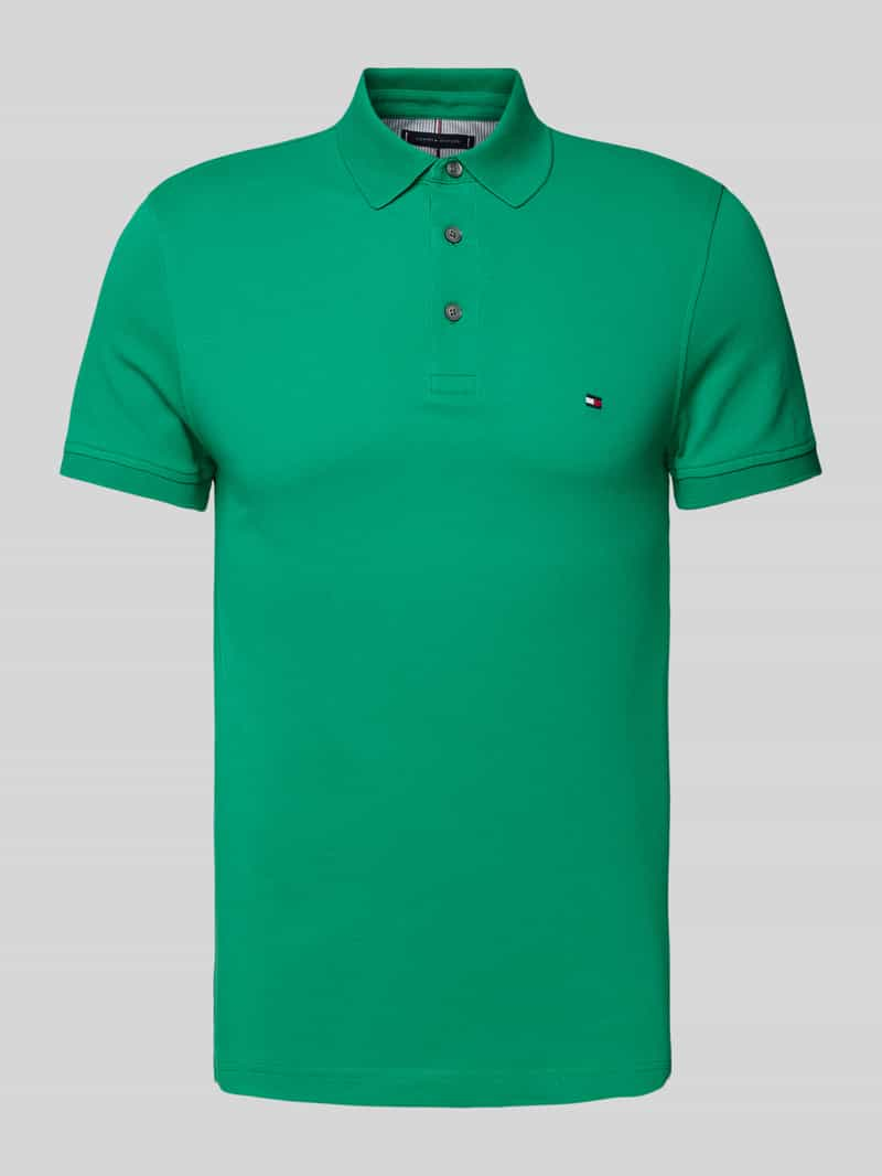 Tommy Hilfiger Slim fit poloshirt met labelstitching