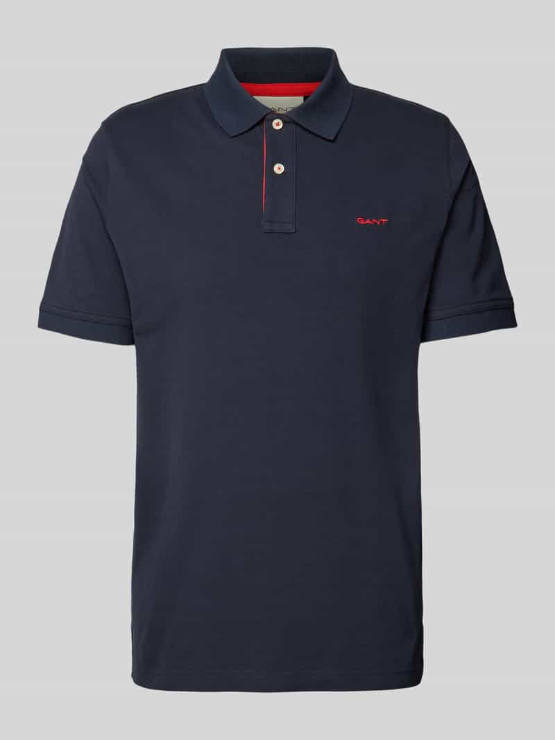 Gant Regular fit poloshirt met labelstitching