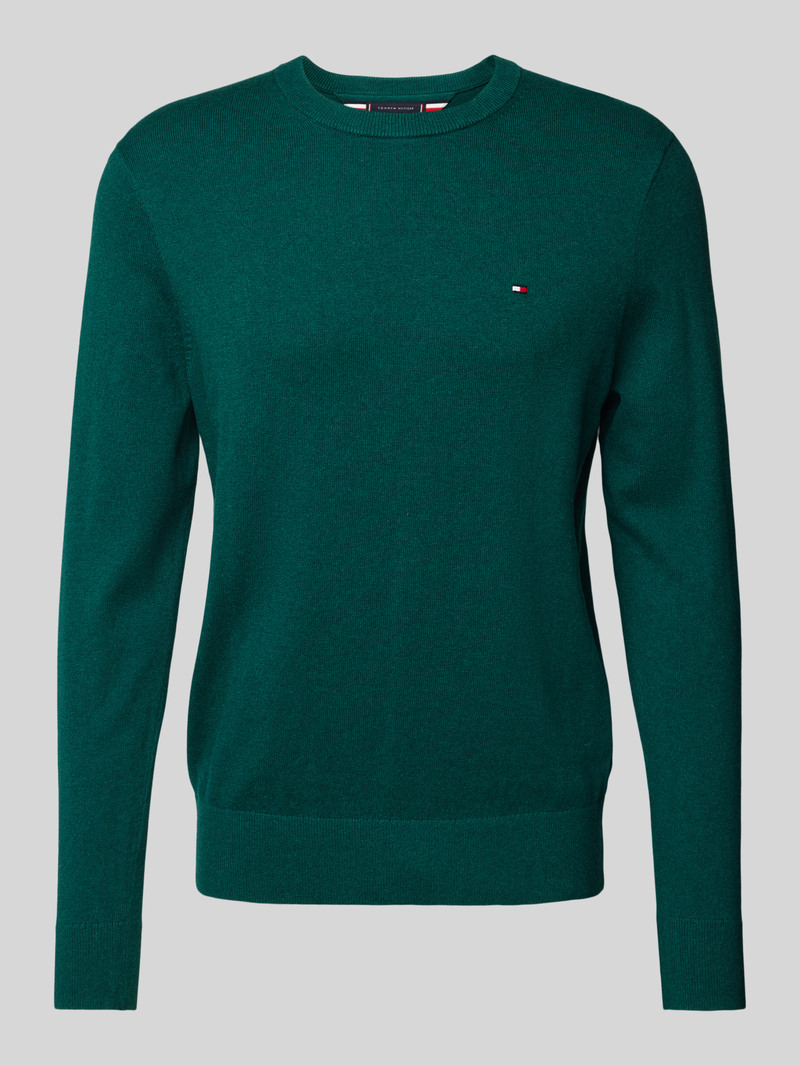 Tommy Hilfiger Gebreide pullover met logostitching, model 'PIMA'