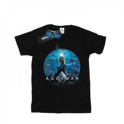 DC Comics meisjes Aquaman Circle poster katoenen T-shirt