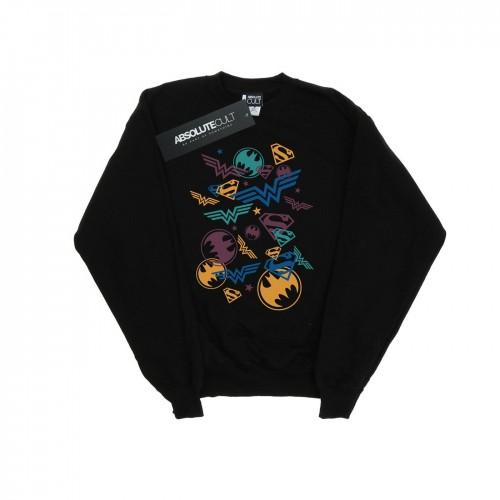 DC Comics Boys Justice League sweatshirt met drijvende iconen