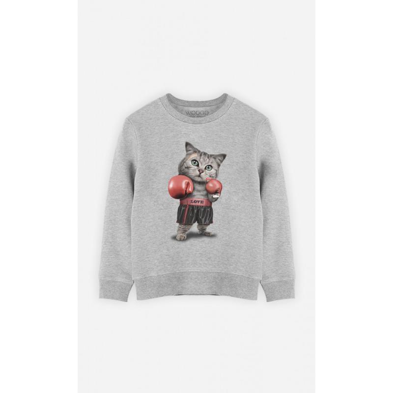 Le Roi du Tshirt BOXING CAT Kindersweater