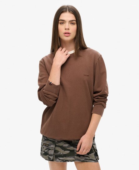 Superdry Vrouwen Classic Essential Sweatshirt Bruin