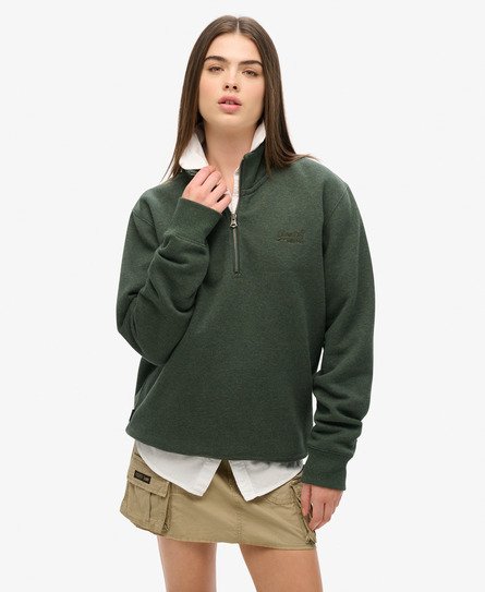 Superdry Vrouwen Kraagloos Essential Logo Sweatshirt Groen